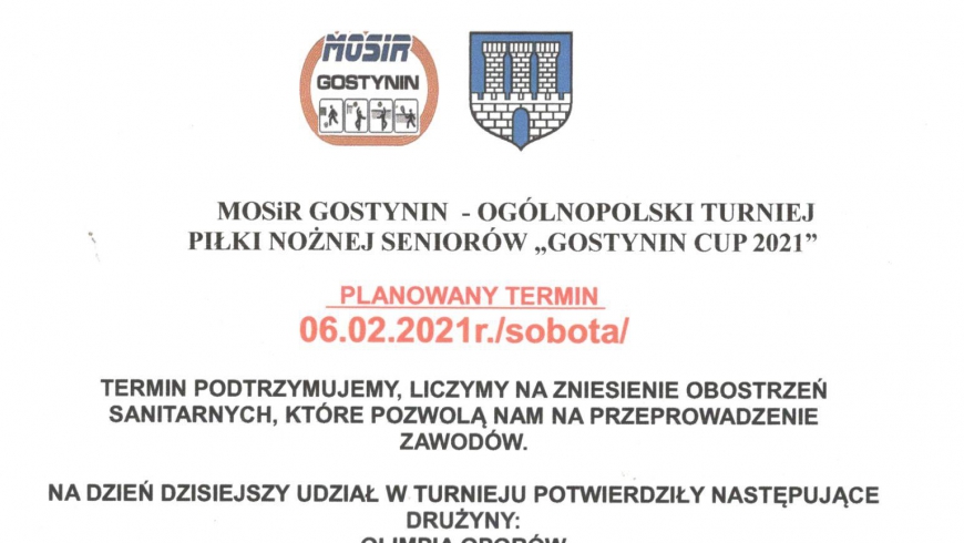 Gostynin Cup 2021 odwołany