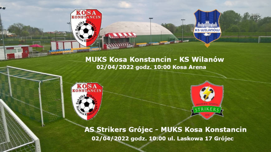 Sobotnie mecze 2/04/22 (Liga MZPN)