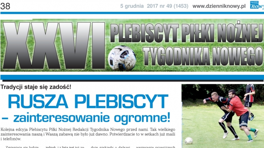 Plebiscytu Piłki Nożnej Redakcji Tygodnika Nowego!