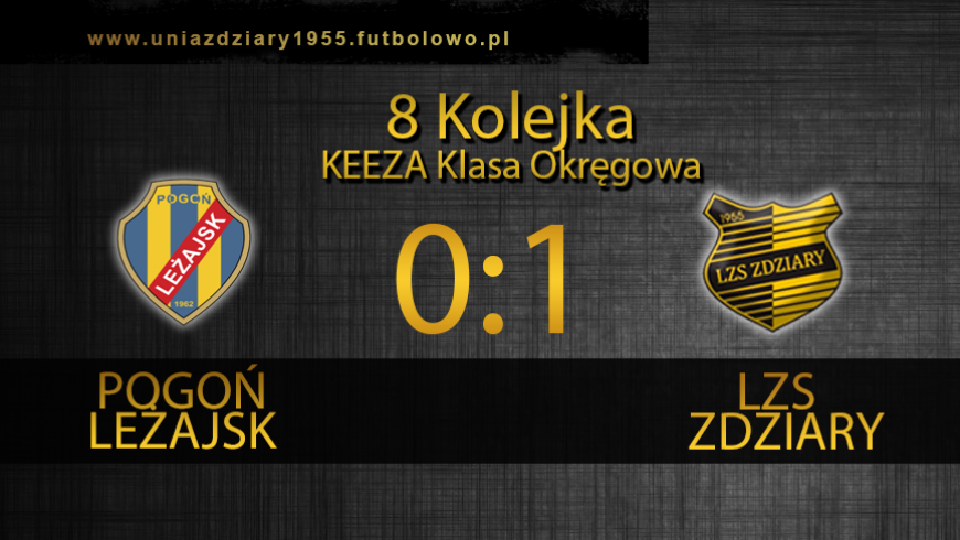 8 Kolejka: Pogoń Leżajsk - LZS Zdziary 0:1.