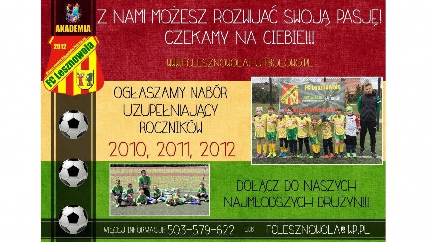 Nabór rocznika 2010/2011/2012