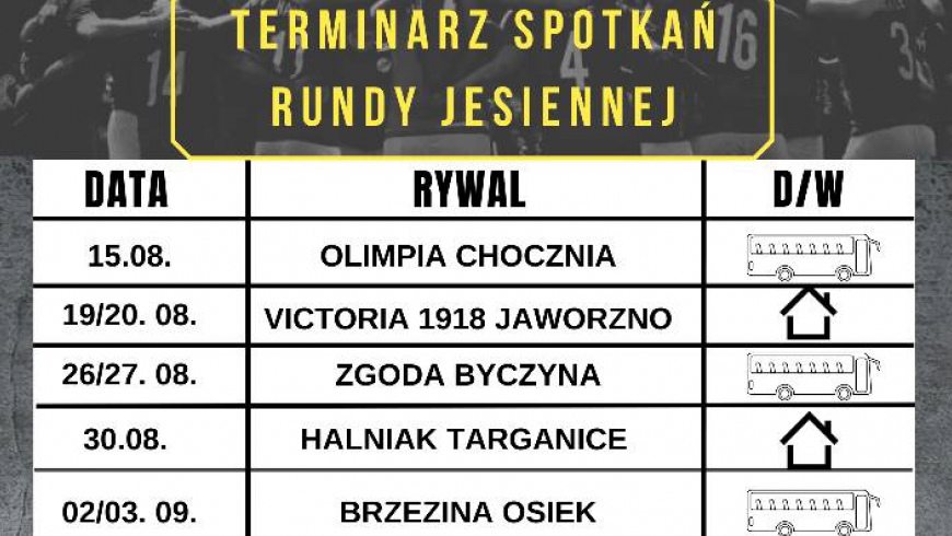 Terminarz rundy jesiennej