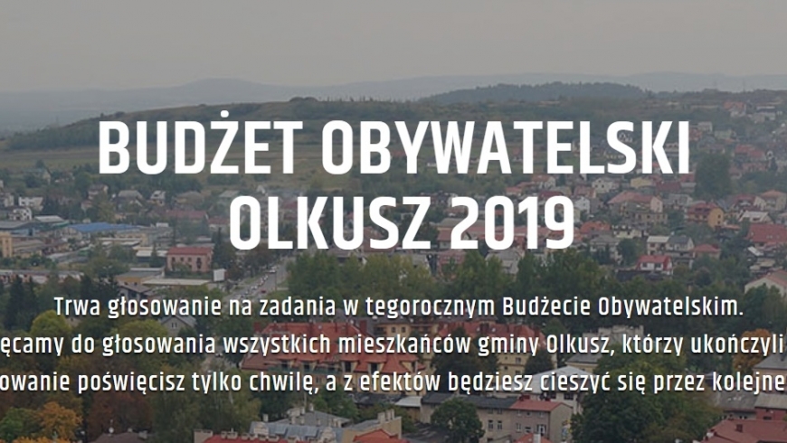 Budżet Obywatelski Olkusza 2019.