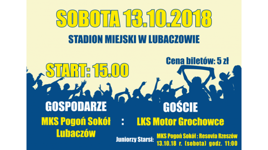 X kolejka: MKS Pogoń Sokół Lubaczów - LKS Motor Grochowce