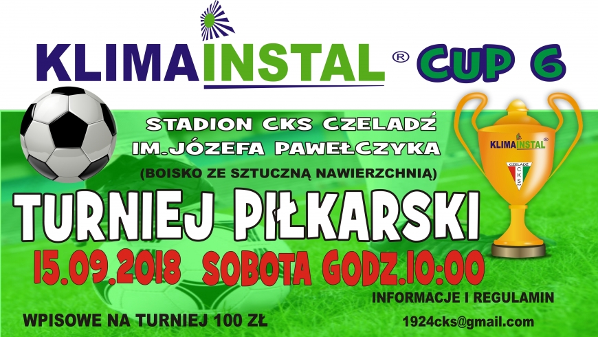 Turniej piłkarski KLIMAINSTAL CUP VI - ruszają zapisy !