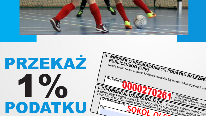 Przekaż 1% swojego podatku na młodych piłkarzy!