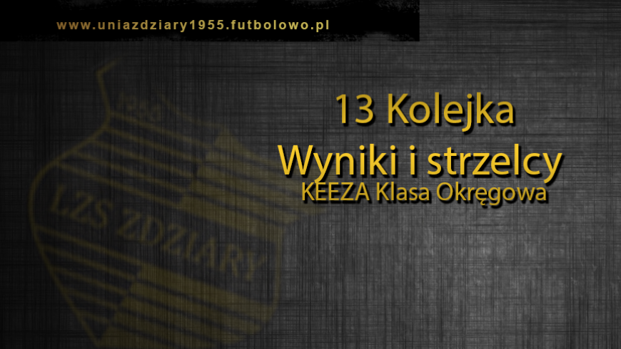 13 Kolejka: Wyniki i strzelcy.