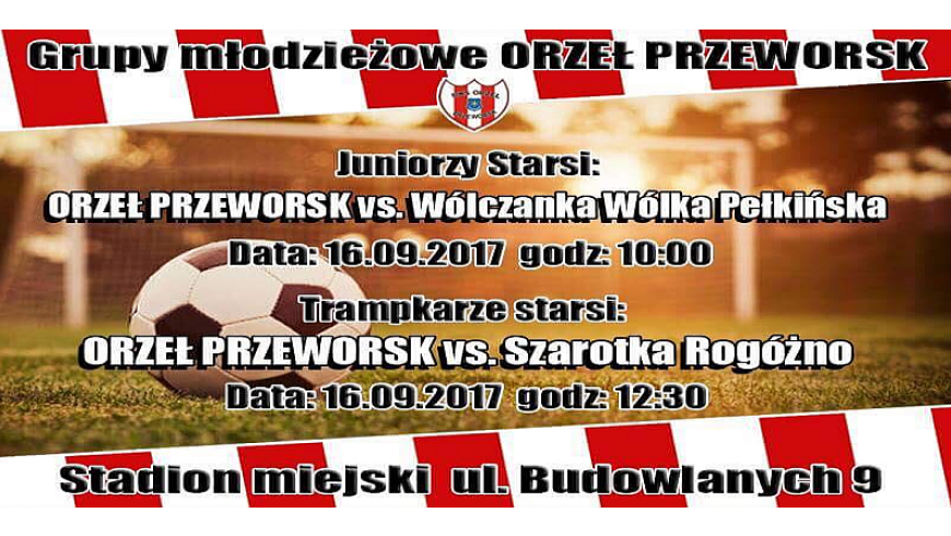 Mecze grup młodzieżowych - 16  września