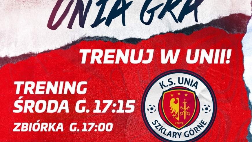 Trenuj w Unii! Trening juniorów starszych w każdą środę o g. 17:15