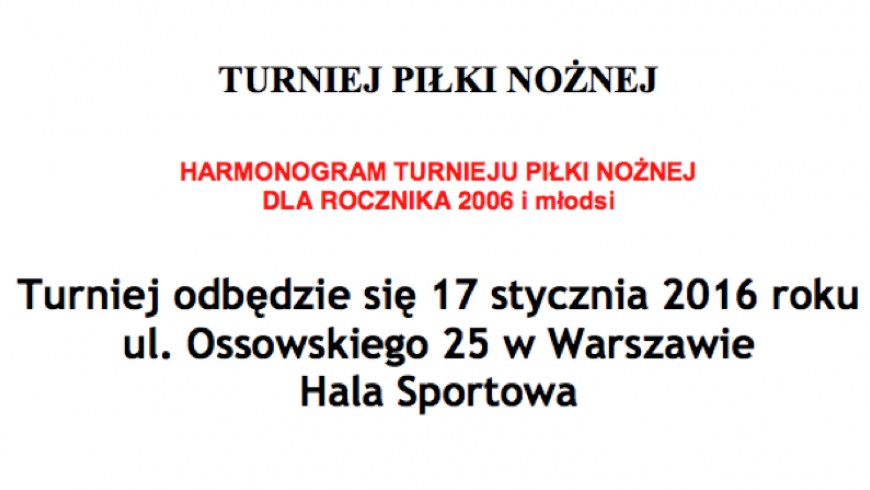 Turniej Polonez Cup - niedziela 17 stycznia.