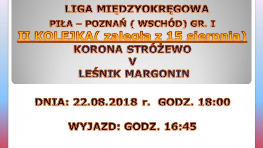 W ŚRODĘ DO STRÓŻEWA