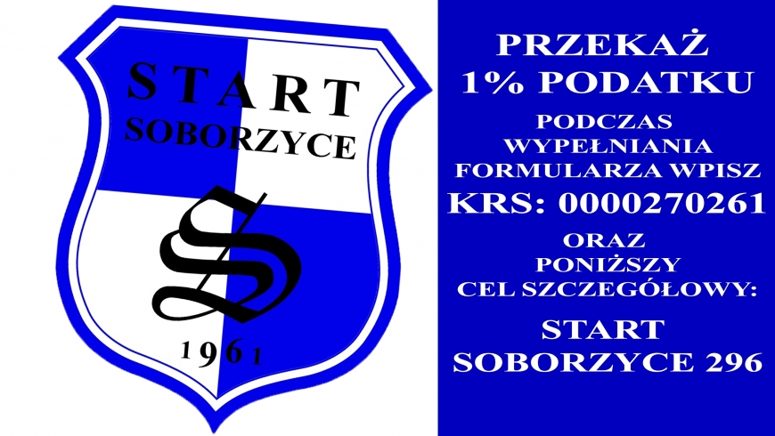 Przekaż 1% podatku, pomóż Startowi Soborzyce