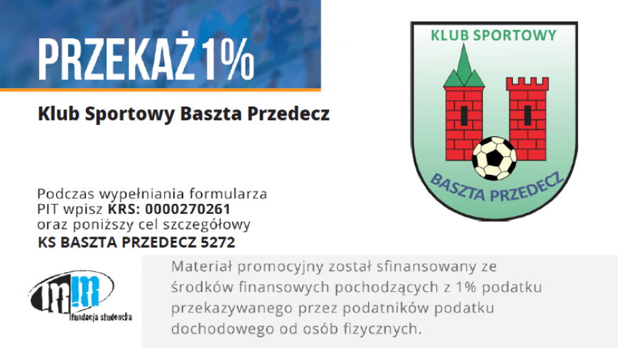 Przekaż 1% podatku na Basztę Przedecz