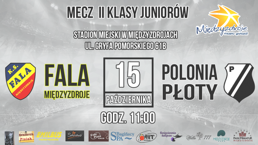 Juniorzy: Fala Międzyzdroje - Polonia Płoty