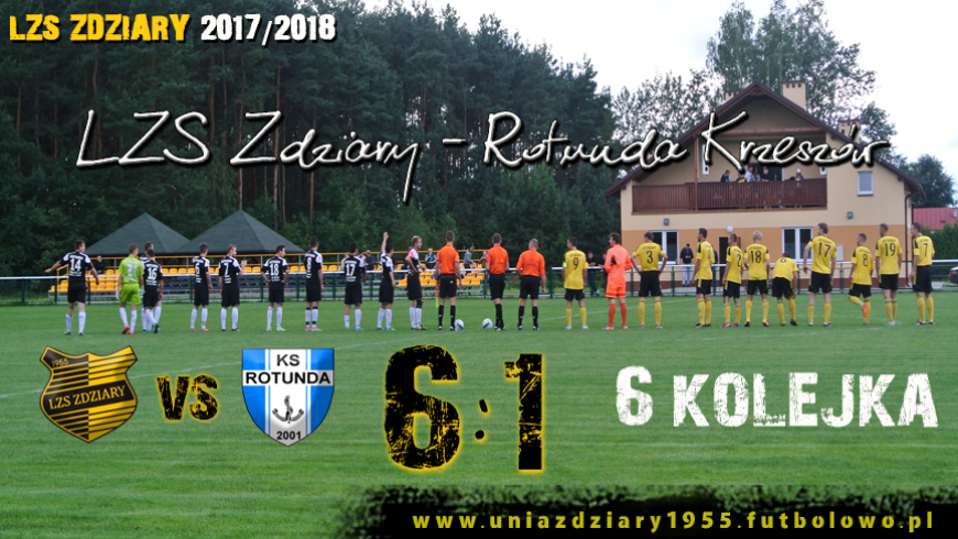 6 Kolejka: LZS Zdziary - Rotunda Krzeszów 6:1.