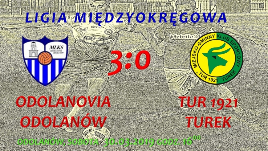Odolanovia Odolanów- Tur 1921 Turek 3:0, liga międzyokręgowa gr 3, 30.03.2019