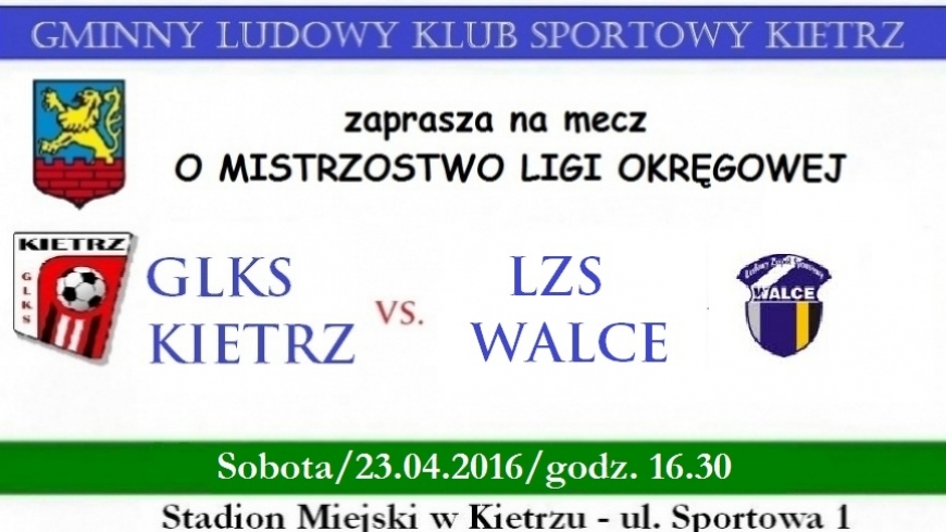 Zapowiedź: GLKS Kietrz - LZS Walce