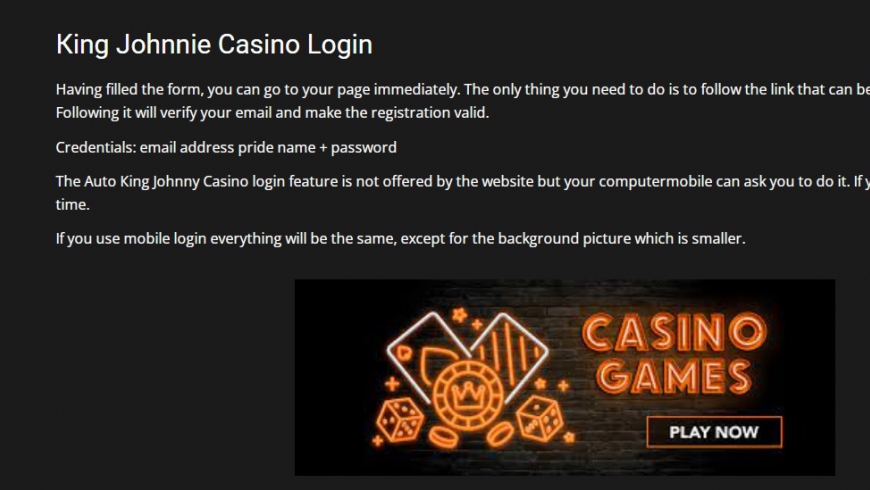 What makes King Johnny Casino Australia legit