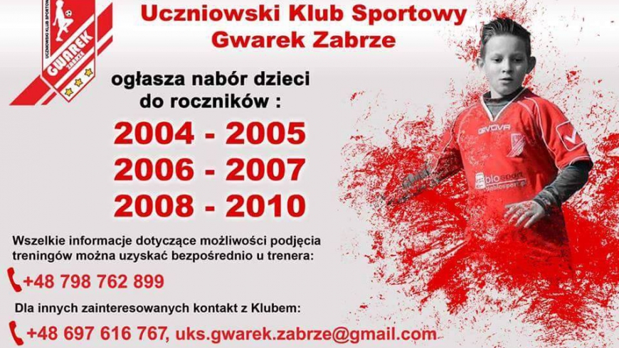 Zostań zawodnikiem Gwarka Zabrze.