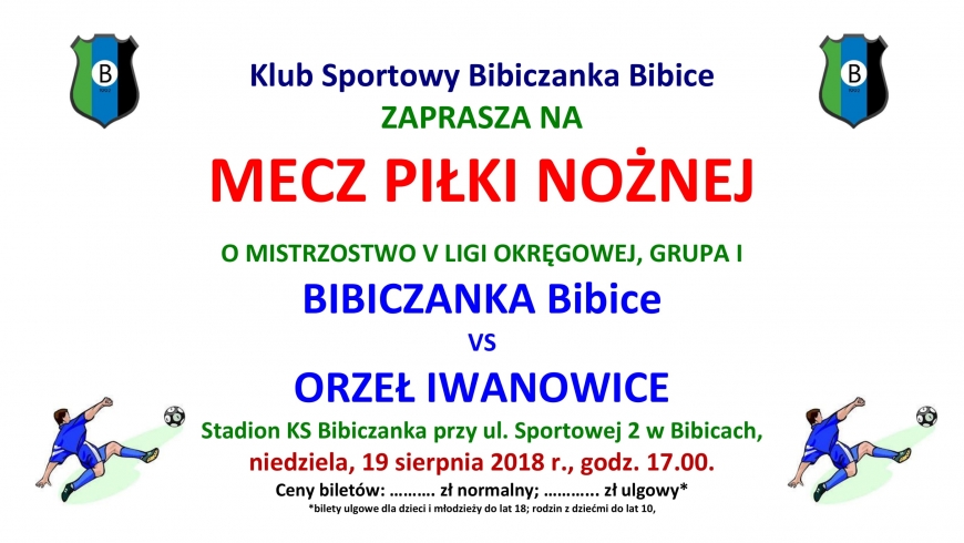 2 kolejka: Bibiczanka - Orzeł Iwanowice