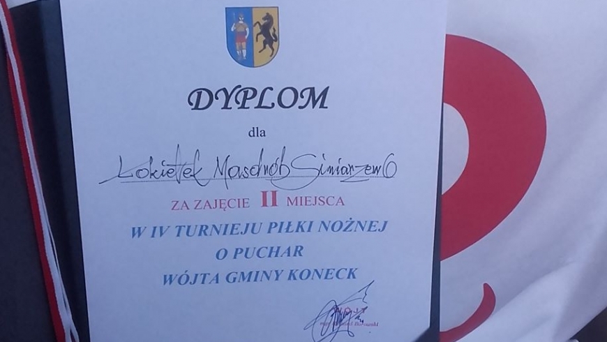II miejsce w Turnieju o puchar wójta gminy Koneck