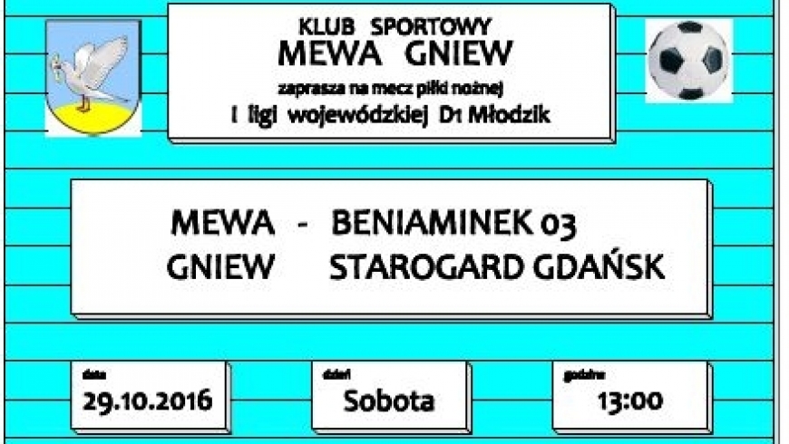 KS Mewa Gniew - Beniaminek 03 Starogard Gdański