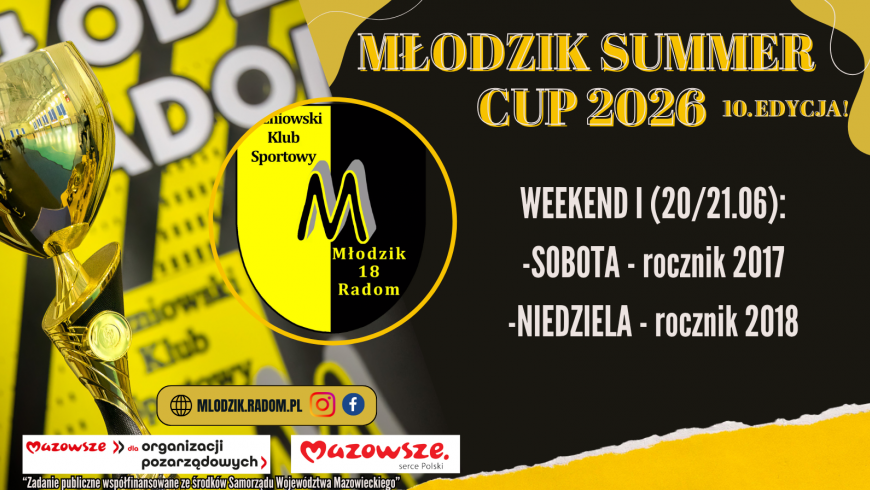 MŁODZIK SUMMER CUP 2026 - roczniki 2017 i 2018