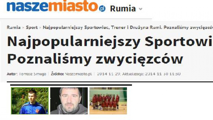 Najpopularniejszy Sportowiec, Trener i Drużyna Rumi. Poznaliśmy zwycięzców