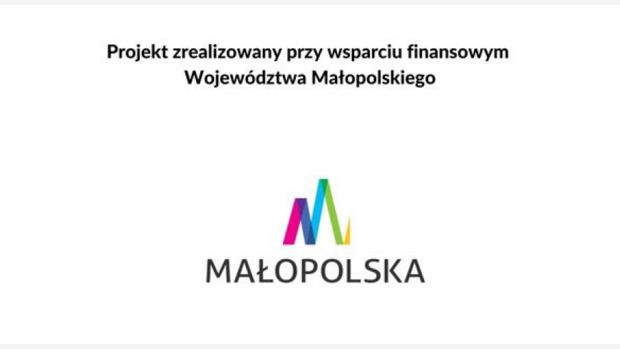 Podziękowanie dla Urzędu Marszałkowskiego w Małopolsce