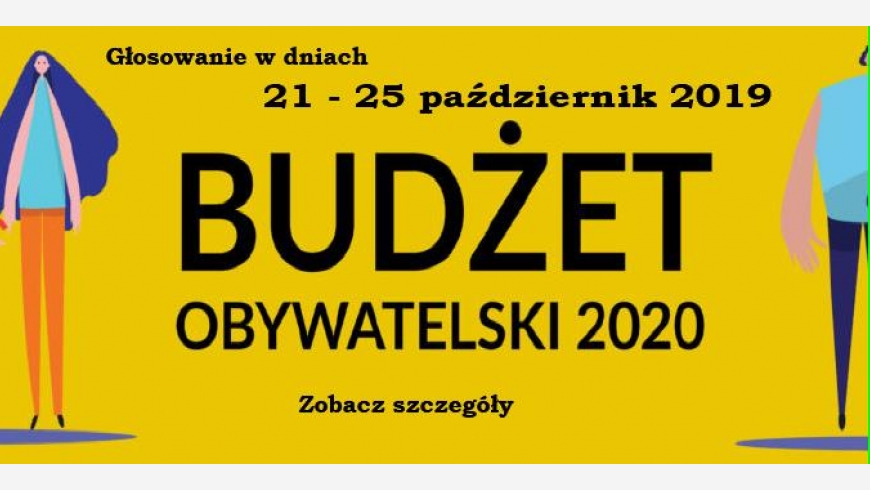 Budżet Obywatelski - głosowanie 21-25.10.2019.