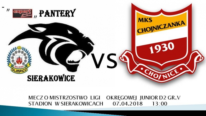 "expert"PANTERY Sierakowice - Chojniczanka 2006  kolejka ligowa zaproszenie