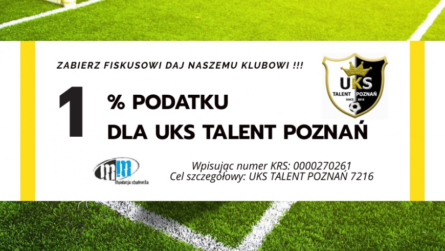 Przekaż 1% podatku na UKS Talent Poznań