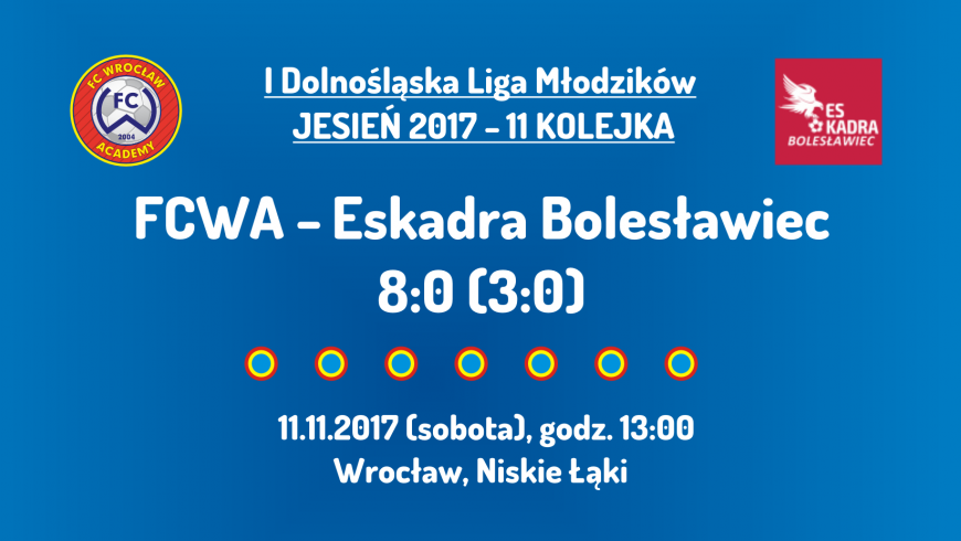 I DLM 11 kolejka: FCWA - Eskadra Bolesławiec (11.11.2017)