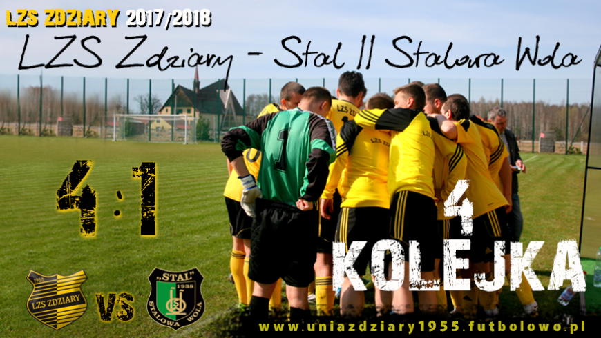 4 Kolejka: LZS Zdziary - Stal II Stalowa Wola 4:1.