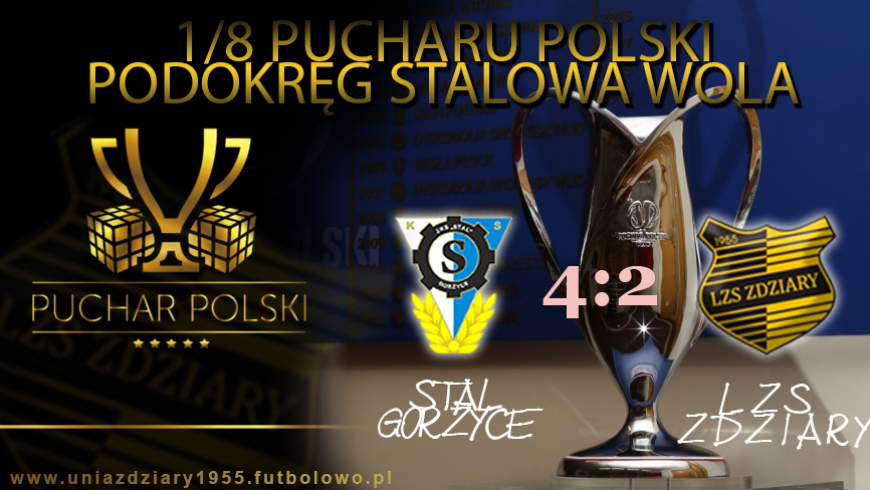 1/8 Pucharu Polski: Stal Gorzyce - LZS Zdziary 4:2.