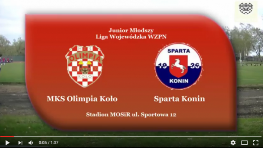 ROCZNIK 2000/2001: MKS OLIMPIA Koło - SPARTA Konin [VIDEO]