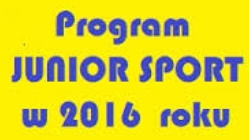 Program JUNIOR SPORT 2016