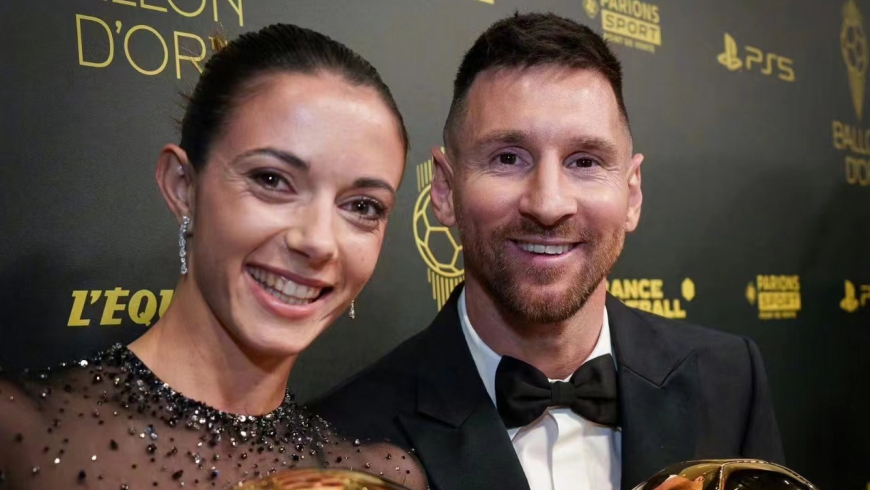 Las superestrellas del fútbol brillan en el cielo, los momentos de gol de oro de Messi y Bonmati