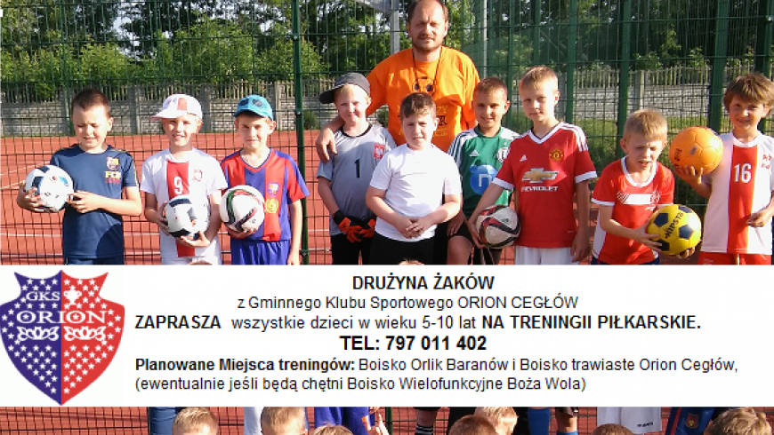 Nabór dzieci do GKS ORION Cegłów !