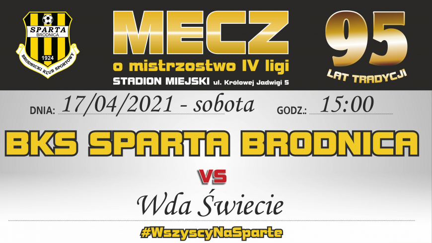 22. kolejka: Sparta vs. Wda Świecie