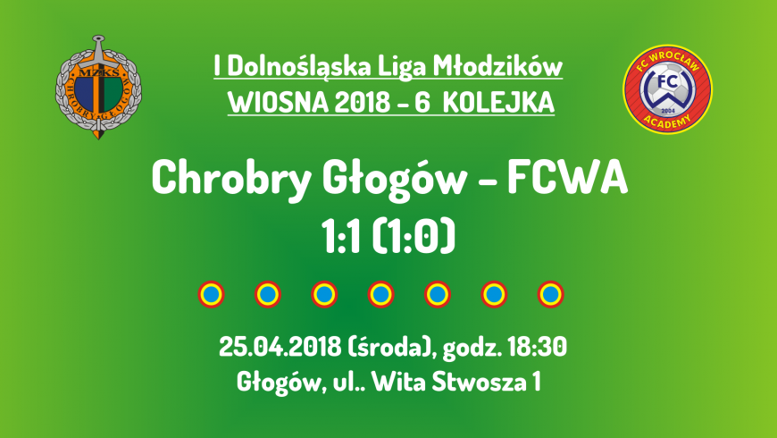I DLM wiosna 2018 - 6 kolejka (25.04.2018): Chrobry Głogów - FCWA