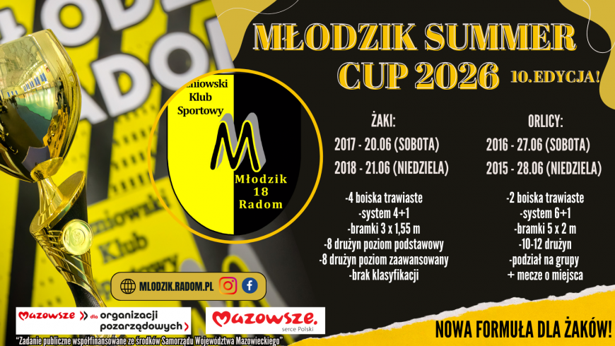 Zapraszamy na turnieje MŁODZIK SUMMER CUP 2026!