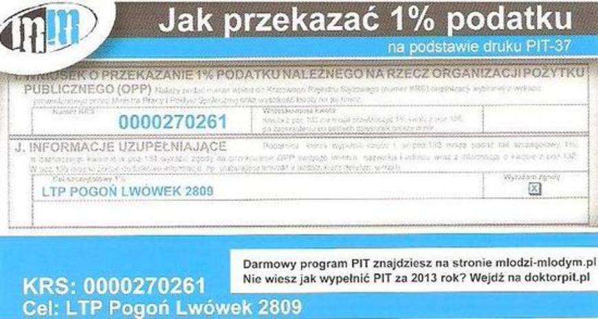 1% podatku dla LTP Pogoń Lwówek