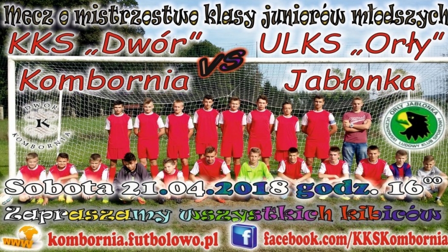 Druga wiosenna kolejka juniorów - ULKS "Orły" Jabłonka