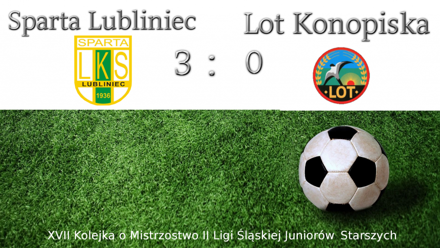 II Liga Junior Starszy Sparta Lubliniec - Lot Konopiska 3:0