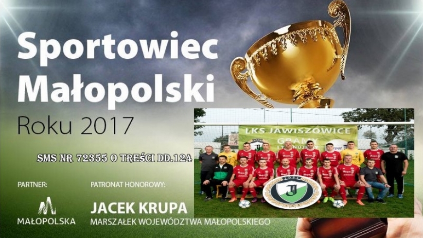 Zapraszamy wszystkich kibiców LKS JAWISZOWICE do udziału w głosowaniu w plebiscycie Gazety Krakowskiej  na Sportowca Roku 2017 w kategorii " Drużyna Roku" na nasz LKS.