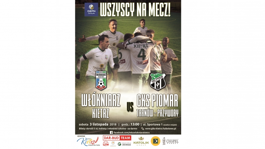 Zapowiedź: GLKS Włókniarz Kietrz - GKS Piomar Tarnów-Przywory