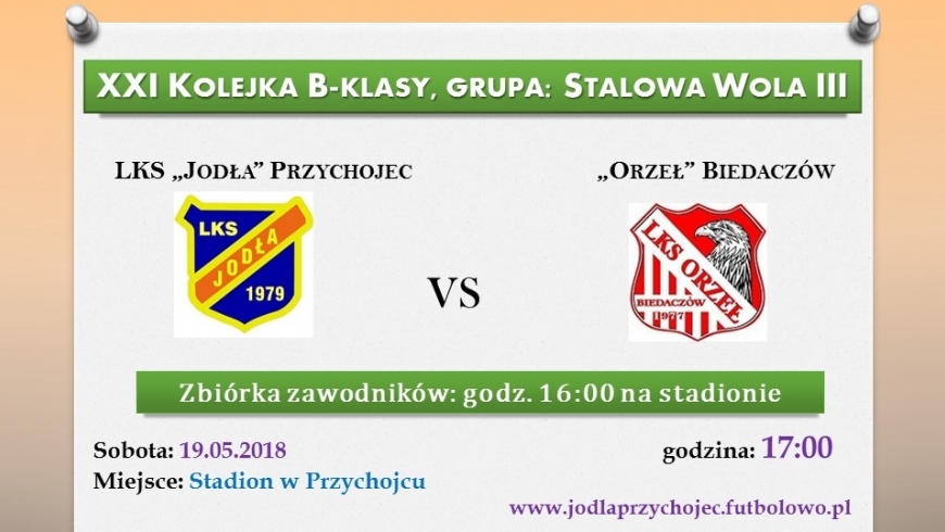 "Jodła" Przychojec vs. "Orzeł" Biedaczów