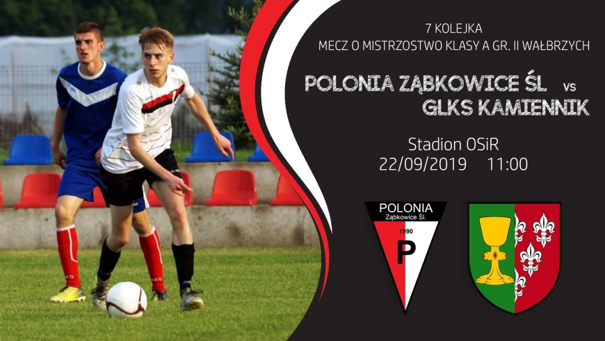 7. kolejka A-klasy gr. 2: Polonia Ząbkowice Śląskie - GLKS Kamiennik