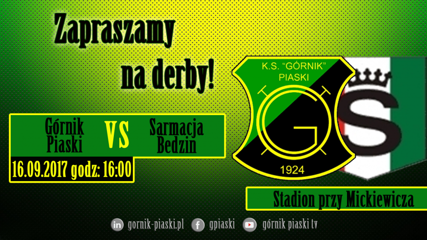 Derby Zagłębia: Górnik Piaski - Sarmacja Będzin